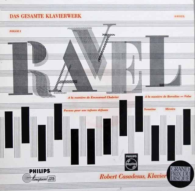 【オリジナル盤】　カサドシュのラヴェル/ピアノ曲集第1、2巻　蘭PHILIPS　3635　LP レコード