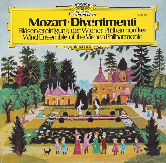 ウィーン・フィル管楽アンサンブルのモーツァルト/管楽のためのディヴェルティメント　独DGG　3635　LP レコード