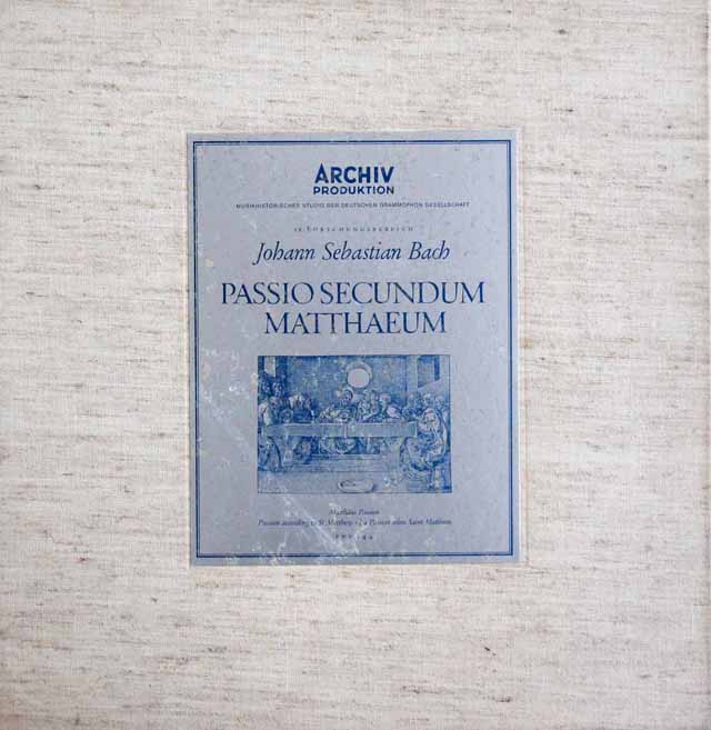 リヒターのバッハ/マタイ受難曲　独ARCHIV　3635　LP レコード