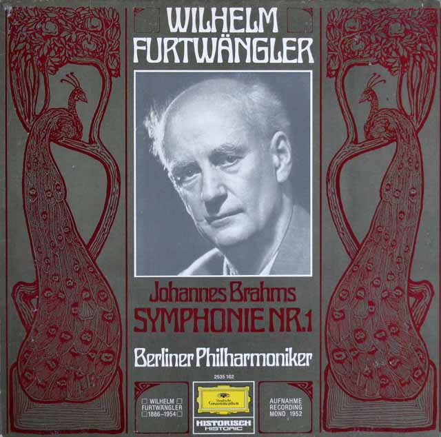 フルトヴェングラーのブラームス/交響曲第1番　独DGG　3636　LP レコード