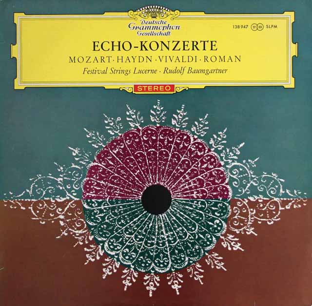 【赤ステレオ、独最初期盤】　バウムガルトナーの「エコー」協奏曲集　独DGG　3636　LP レコード