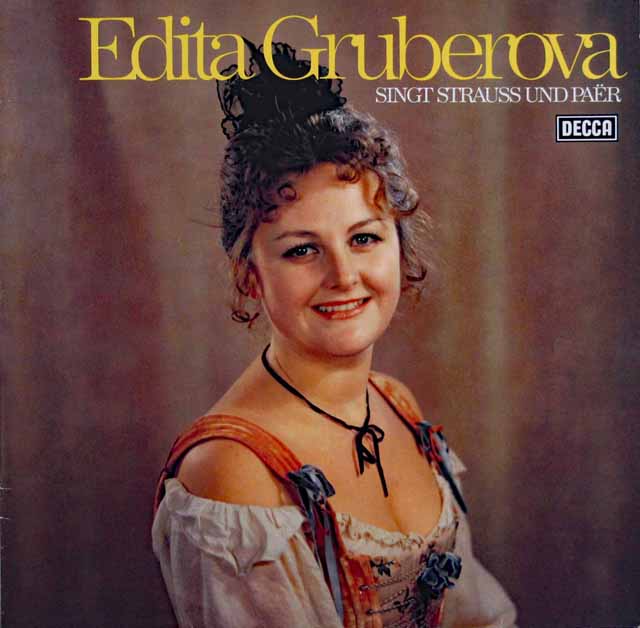 グルベローヴァ、R.シュトラウスとパエールを歌う　独DECCA　3636　LP レコード