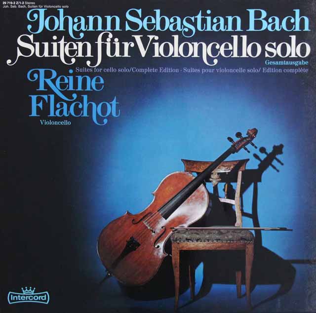 【オリジナル盤】フラショのバッハ/無伴奏チェロ組曲全曲　独intercord　3636　LP レコード