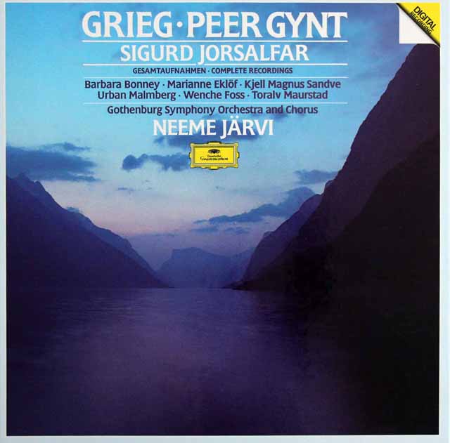 ヤルヴィのグリーグ/劇音楽「ペール・ギュント」ほか　独DGG　3636　LP レコード