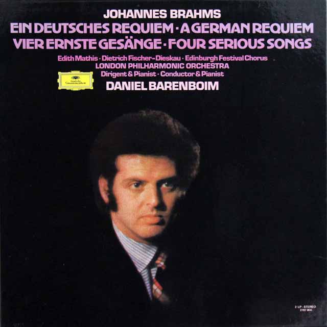 バレンボイムのブラームス/ドイツ・レクイエム　独DGG　3636　LP レコード