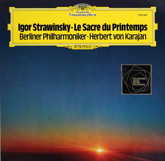 カラヤンのストラヴィンスキー/春の祭典　独DGG　3637　LP レコード