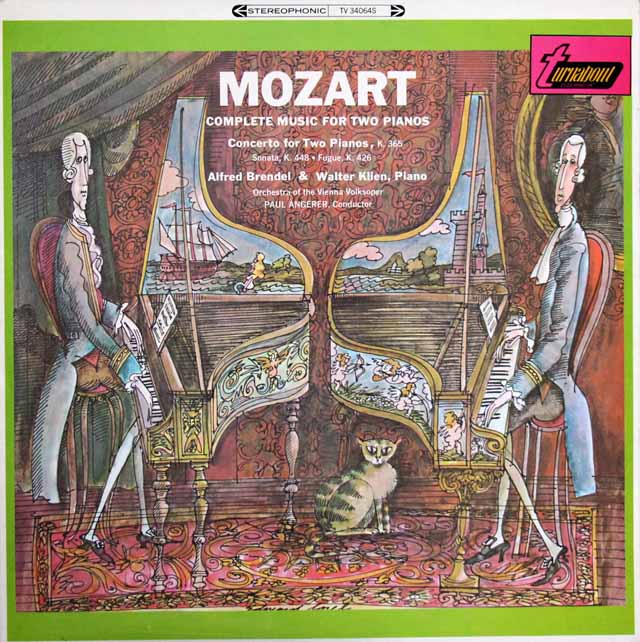 ブレンデル、クリーンのモーツァルト/2台のピアノのための協奏曲ほか 　英turnabout　3637　LP レコード