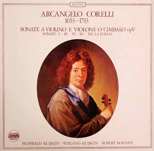 S.クイケンのコレッリ/ヴァイオリンソナタ「ラ・フォリア」ほか　独ACCENT　3637　LP レコード