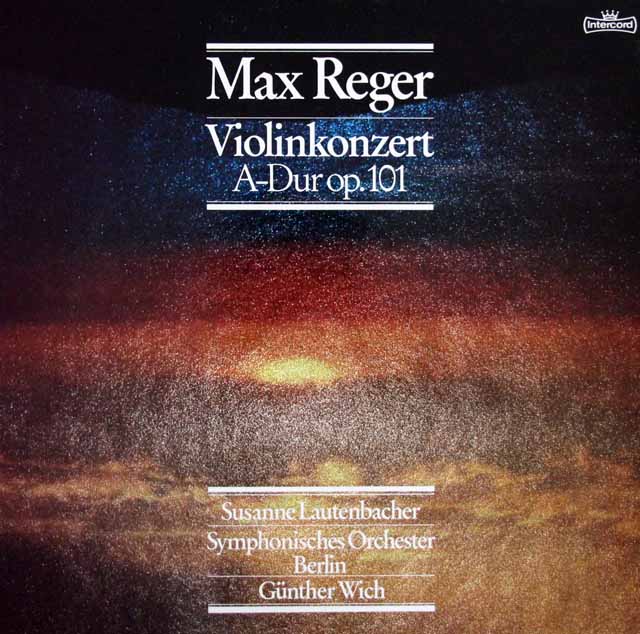 ラウテンバッハーのレーガー/ヴァイオリン協奏曲　独intercord　3637　LP レコード