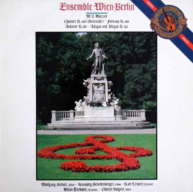 アンサンブル・ウィーン=ベルリンのモーツァルト/管楽五重奏曲ほか　蘭CBS　3637　LP レコード