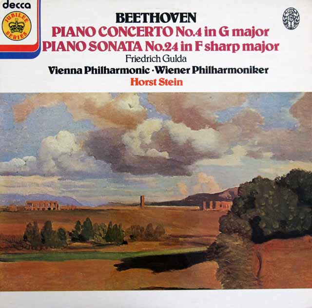 グルダ、シュタインのベートーヴェン/ピアノ協奏曲第4番ほか　英DECCA　3637　LP レコード