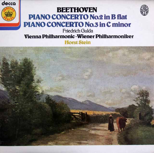 グルダ、シュタインのベートーヴェン/ピアノ協奏曲第2、3番　英DECCA　3637　LP レコード
