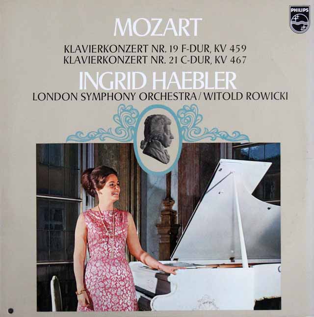 ヘブラー、ロヴィツキのモーツァルト/ピアノ協奏曲第19、21番　蘭PHILIPS　3637　LP レコード