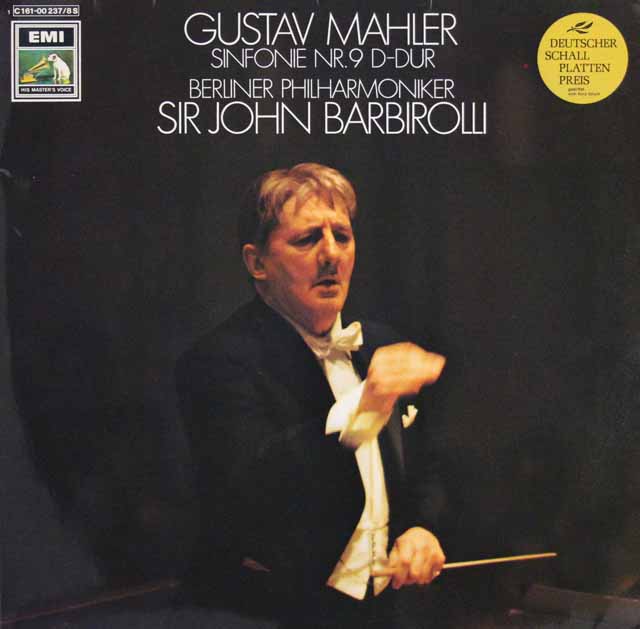 バルビローリのマーラー/交響曲第9番　独EMI　3637　LP レコード
