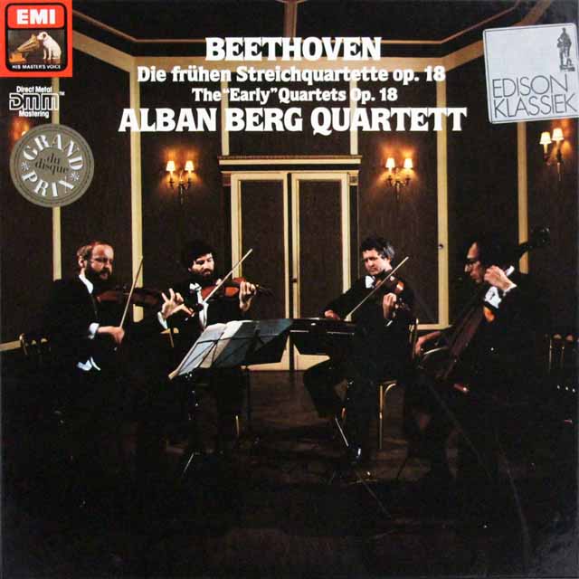 アルバン・ベルク四重奏団のベートーヴェン/初期四重奏曲集 　独EMI　3637　LP レコード