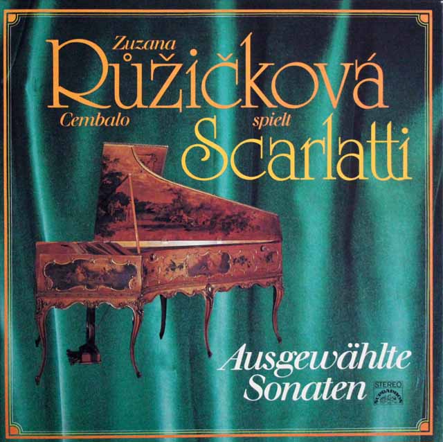 ルージチコヴァーのスカルラッティ/チェンバロのためのソナタ集 　独SUPRAPHON　3637　LP レコード