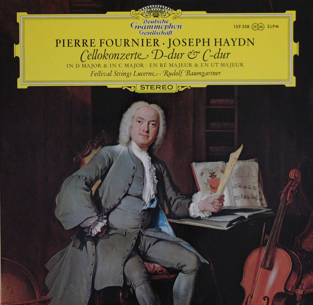 【オリジナル盤】フルニエ、バウムガルトナーのハイドン/チェロ協奏曲第1、2番　独DGG　3638　LP レコード