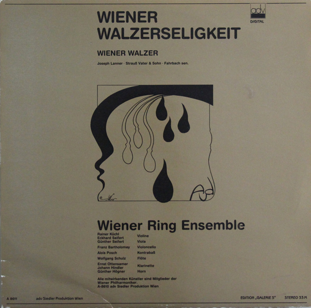 ウィーン・リング・アンサンブルの「至福のウィンナワルツ集」　オーストリアadv　3638　LP レコード