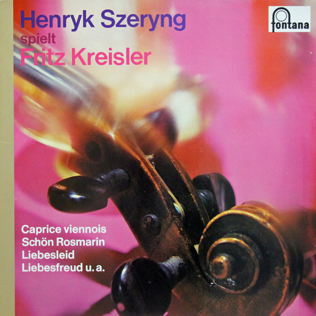 シェリング、クライスラーを弾く　蘭fontana　3639　LP レコード