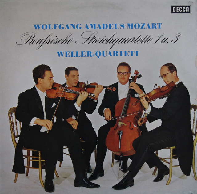 ウェラー四重奏団のモーツァルト/弦楽四重奏曲第21、23番　独DECCA　3639　LP レコード
