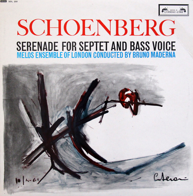 メロス・アンサンブルのシェーンベルク/セレナード　英L'OISEAU-LYRE　3639　LP レコード