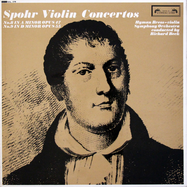 ブレスのシュポーア/ヴァイオリン協奏曲第8、9番　英L'OISEAU-LYRE　3639　LP レコード