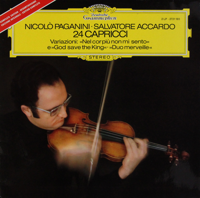アッカルドのパガニーニ/24の奇想曲ほか　独DGG　3639　LP レコード