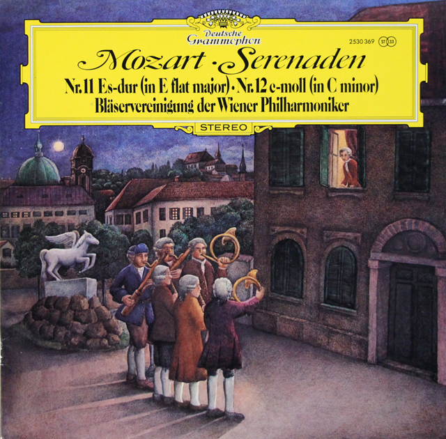 ウィーン・フィル管楽合奏団のモーツァルト/セレナードセレナード第11番、第12番　独DGG　3639　LP レコード