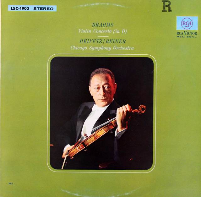 ハイフェッツ、ライナーのブラームス/ヴァイオリン協奏曲　独RCA　3639　LP レコード