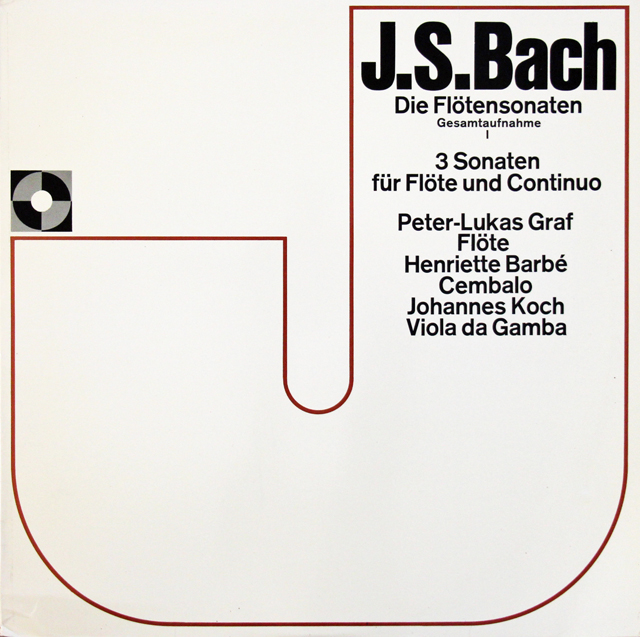 グラーフのバッハ/フルートソナタ集　スイスJecklin　3639　LP レコード