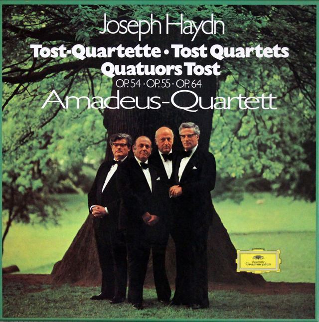 アマデウス四重奏団のハイドン/トスト四重奏曲集　独DGG　3640　LP レコード