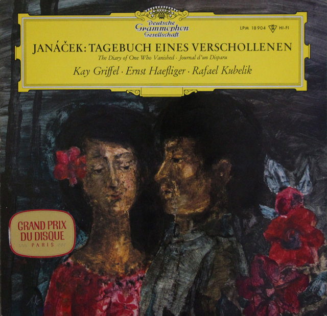 【モノラル】　クーベリックのヤナーチェク/歌曲集「消えた男の日記」　独DGG　3640　LP レコード