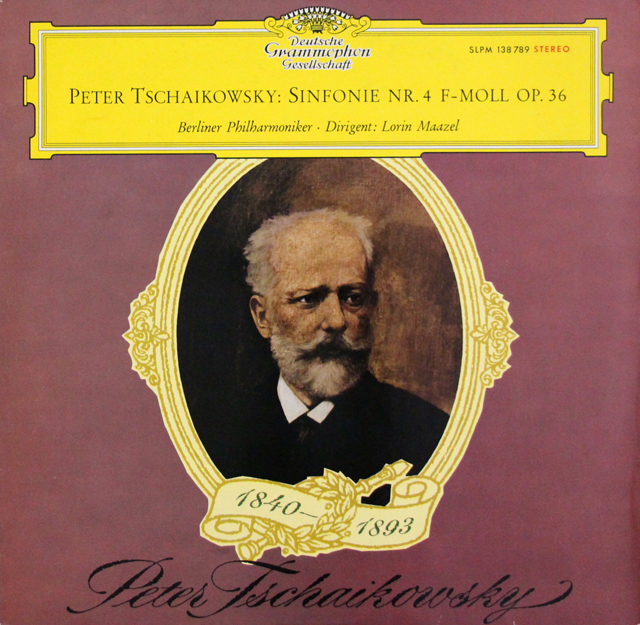 【赤ステレオ/独最初期盤】　マゼールのチャイコフスキー/交響曲第4番　独DGG　3640　LP レコード