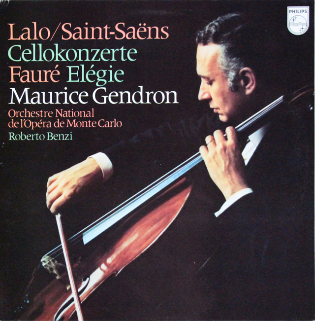ジャンドロンのラロ、サン＝サーンス、フォーレ/チェロ協奏曲集　蘭PHILIPS　3640　LP レコード