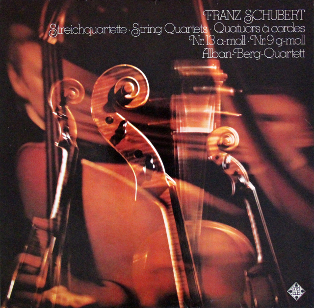 アルバン・ベルク四重奏団のシューベルト/弦楽四重奏曲第9、13番「ロザムンデ」　独TELEFUNKEN　3640　LP レコード