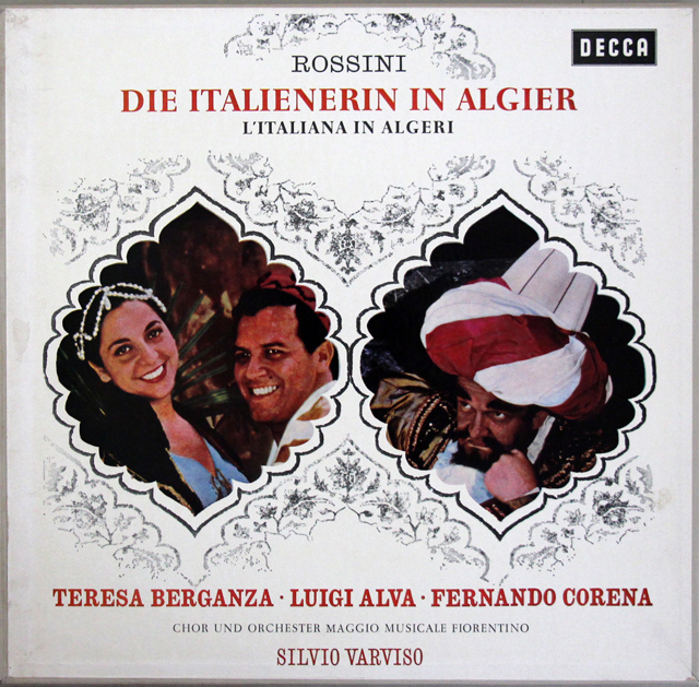 ベルガンサ&ヴァルヴィーゾのロッシーニ/「アルジェのイタリア女」全曲　独DECCA　3640　LP レコード