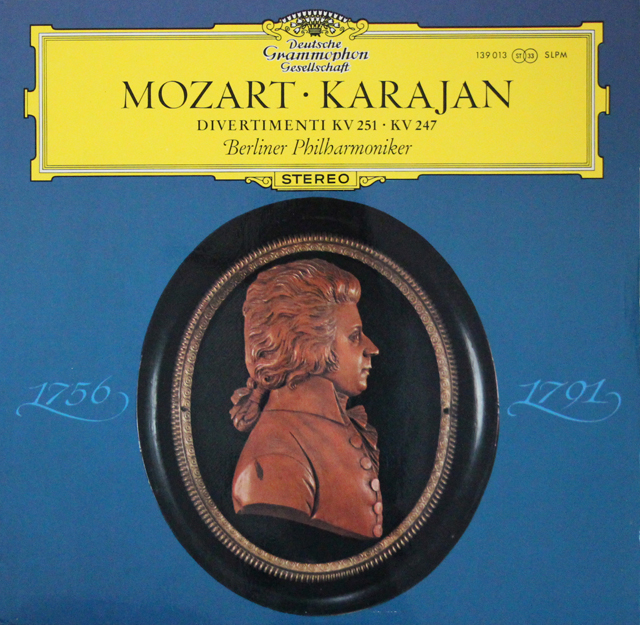 カラヤンのモーツァルト/ディヴェルティメント第10、11番　独DGG　3701　LP レコード