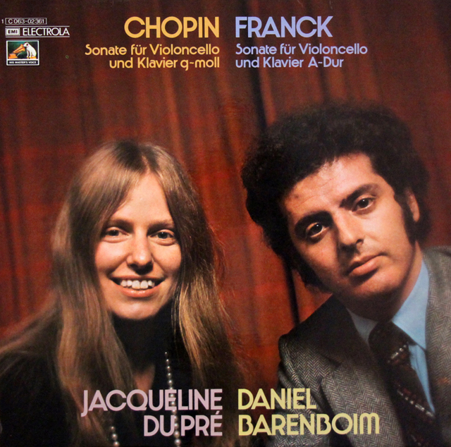 デュ・プレ、バレンボイムのショパン、フランク/チェロソナタ集　独EMI　3701　LP レコード
