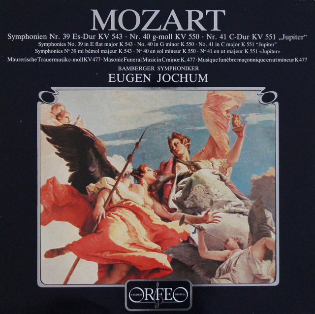 ヨッフムのモーツァルト/交響曲第39~41番「ジュピター」ほか　独ORFEO　3701　LP レコード