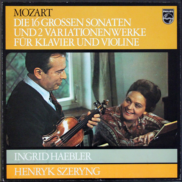 ヘブラー、シェリングのモーツァルト/ヴァイオリンとピアノのためのソナタ集　蘭PHILIPS　3701　LP レコード
