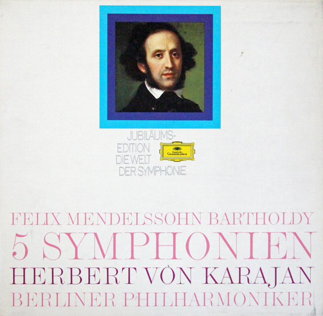 カラヤンのメンデルスゾーン/交響曲全集　独DGG　3701　LP レコード