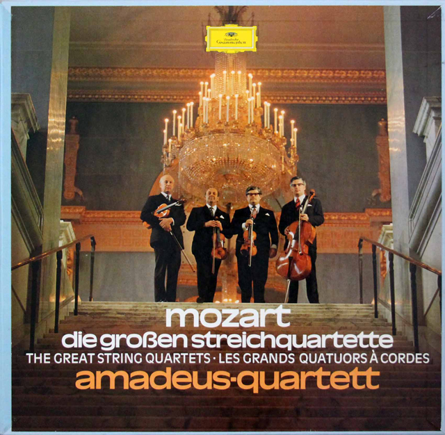 アマデウス四重奏団のモーツァルト/後期弦楽四重奏曲集　独DGG　3702　LP レコード