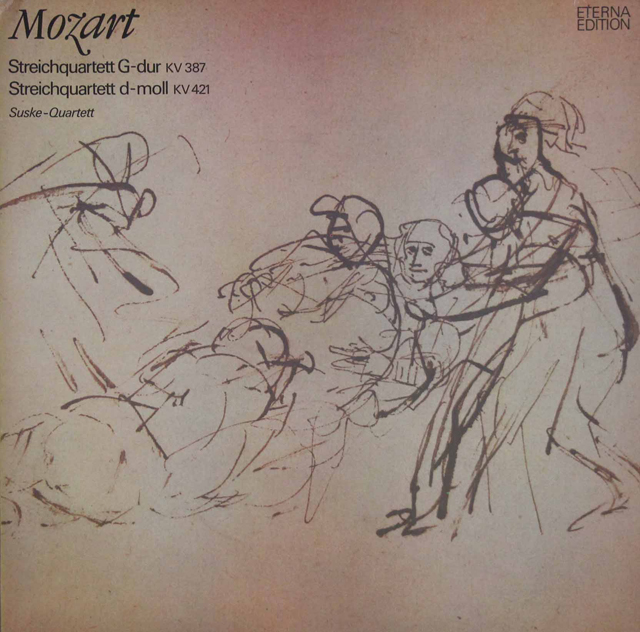 【テストプレス】　ズスケ四重奏団のモーツァルト/弦楽四重奏曲第14番「春」、第15番　東独ETERNA　3702　LP レコード