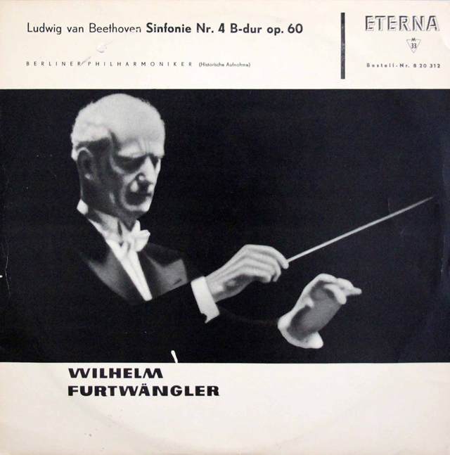 フルトヴェングラーのベートーヴェン/交響曲第4番　 独ETERNA　3702　LP レコード