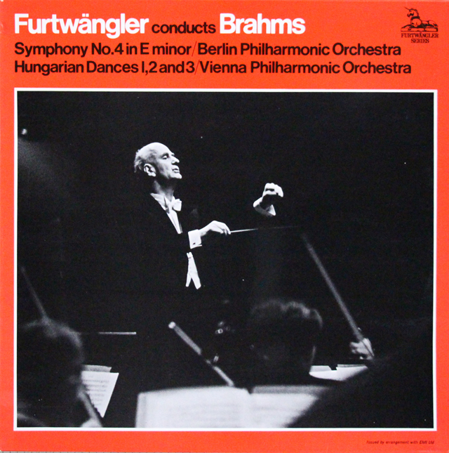 フルトヴェングラーのブラームス/交響曲第4番ほか　英Unicorn Records　3702　LP レコード