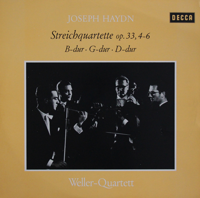 ウェラー四重奏団のハイドン/弦楽四重奏曲第40~42番　独DECCA　3702　LP レコード