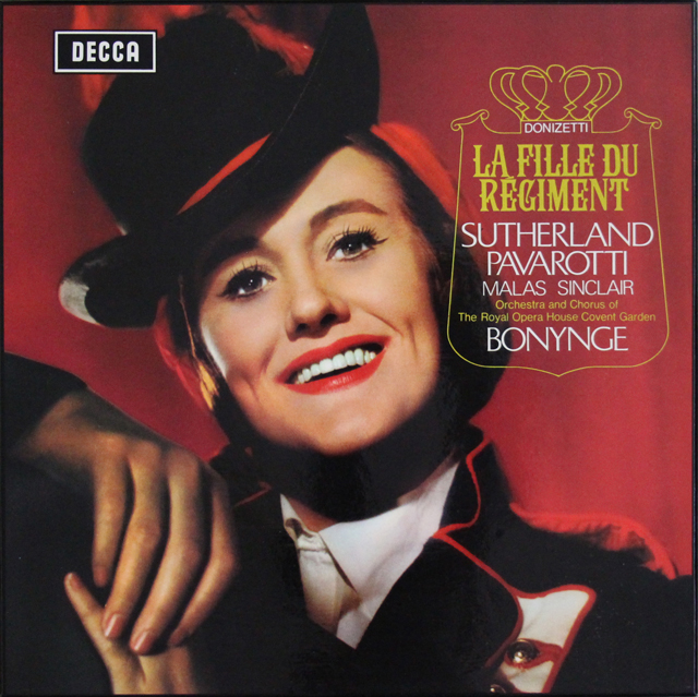 サザーランド&パヴァロッティのドニゼッティ/「連隊の娘」全曲　英DECCA　3702　LP レコード