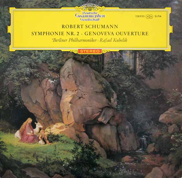 【赤ステレオ、独最初期盤】　クーベリックのシューマン/交響曲第2番、「ゲノフェーファ」序曲　独DGG　3703　LP レコード
