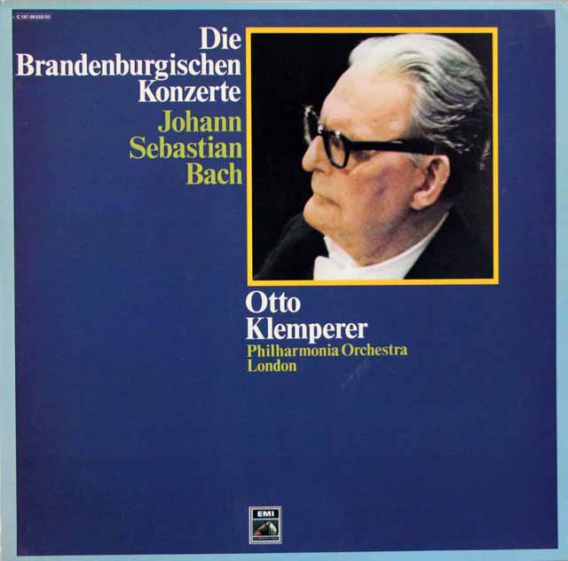 クレンペラーのバッハ/ブランデンブルク協奏曲（全6曲）　独EMI　3703　LP レコード