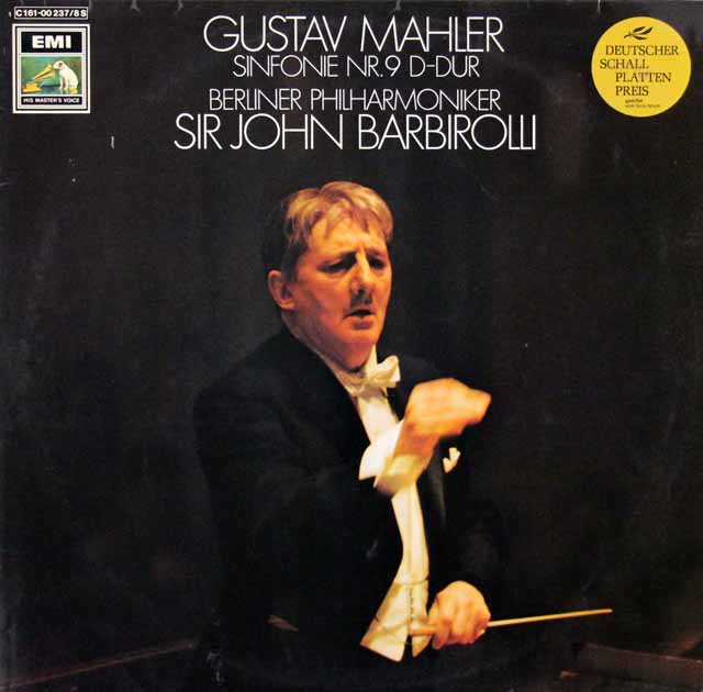 バルビローリのマーラー/交響曲第9番　独EMI　3703　LP レコード